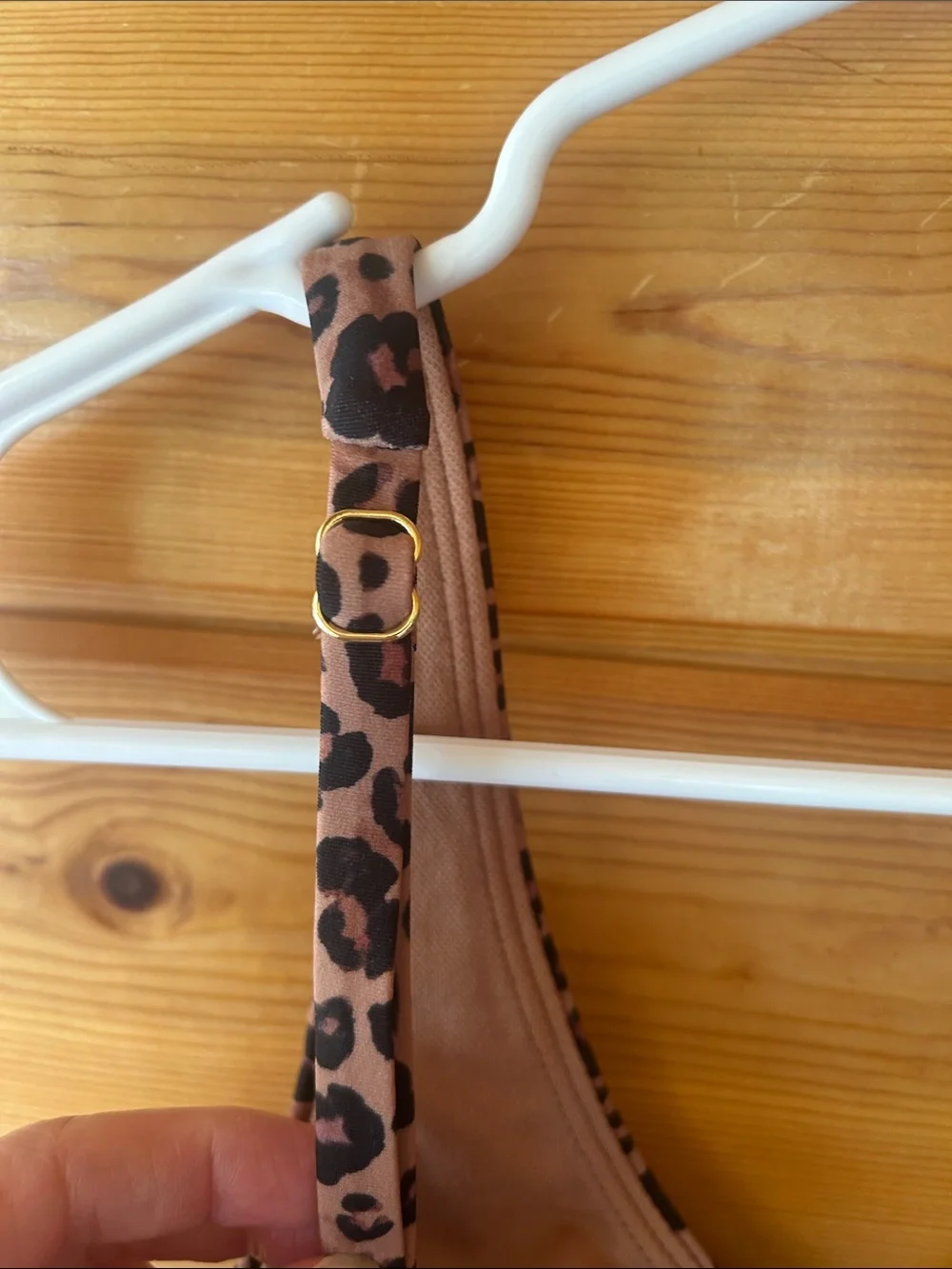 Shade & Shore Leopard-Print Bikini Top in Brown and Black
